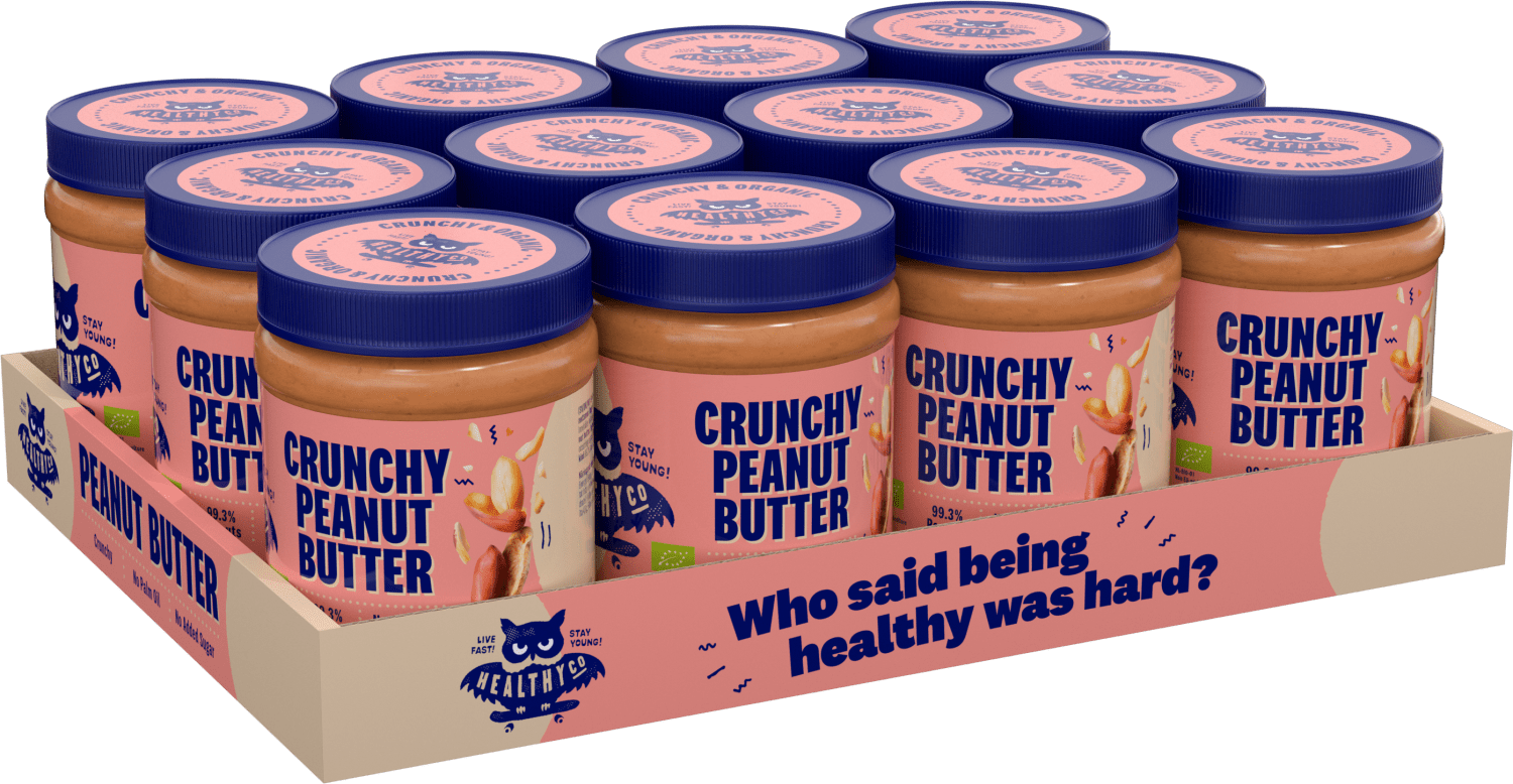 Healthyco Peanutbutter ECO, Crunchy 350gx12stk