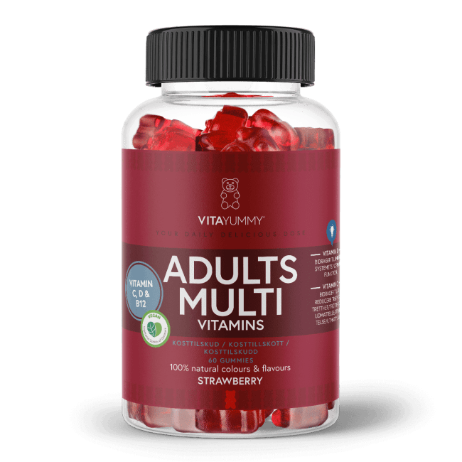 VitaYummy, Adults Multivitamins, 60stk, Strawberry (Vegan)