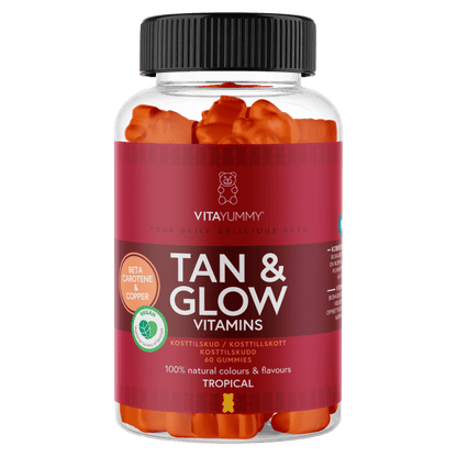 VitaYummy, Tan & Glow, 60stk, Tropical (Vegan)