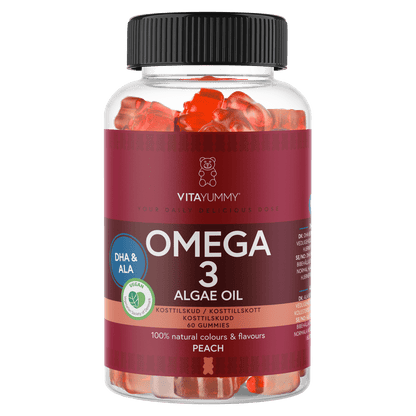VitaYummy, Omega 3, 60stk, Peach (Vegan)