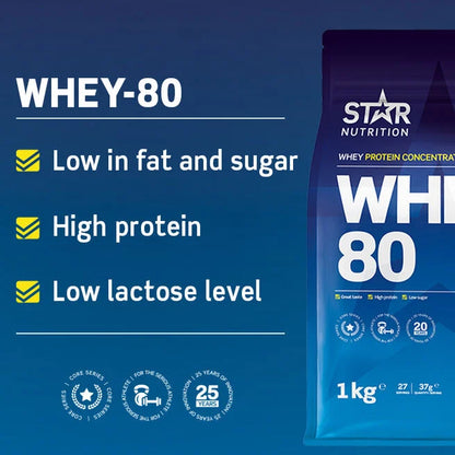 Whey-80 Myseprotein, 1 kg